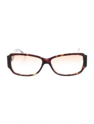 Pre-owned Burberry Nova Check Pattern Square Sunglasses In Brown