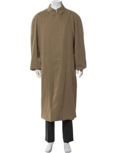 Pre-owned Burberry Nova Check Pattern Trench Coat In Brown