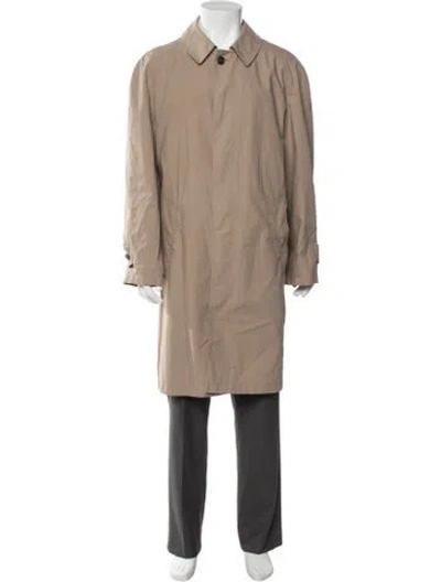 Pre-owned Burberry Nova Check Pattern Trench Coat In Neutral