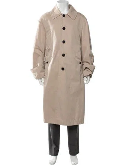 Pre-owned Burberry Nova Check Pattern Trench Coat In Neutrals