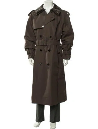 Pre-owned Burberry Nova Check Pattern Trench Coat W/ Tags In Brown