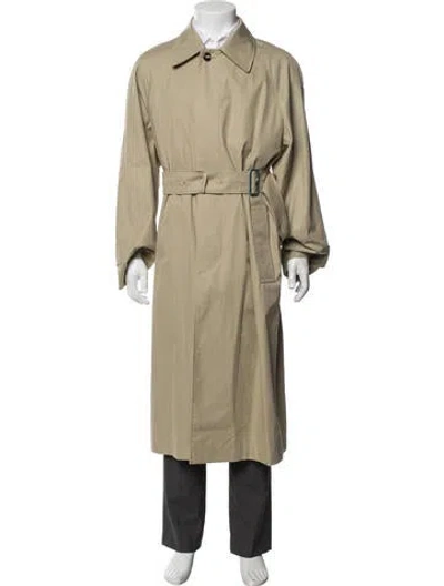Pre-owned Burberry Nova Check Pattern Trench Coat W/ Tags In Neutral