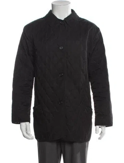 Pre-owned Burberry Nova Check Pattern Utility Jacket In Black