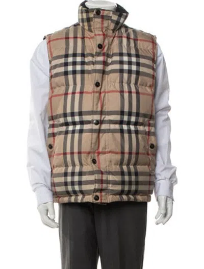 Pre-owned Burberry Nova Check Pattern Vest In Neutrals