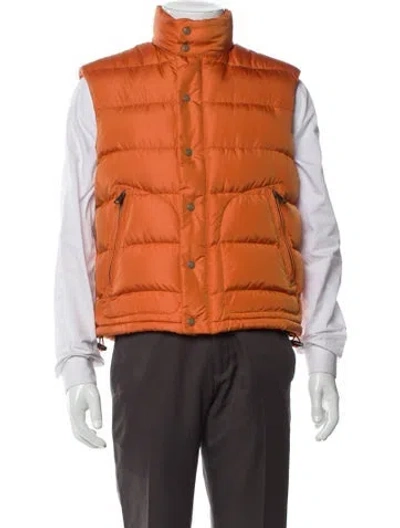 Pre-owned Burberry Nova Check Pattern Vest In Orange