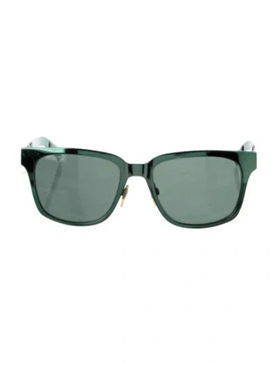 Pre-owned Burberry Nova Check Pattern Wayfarer Sunglasses In Green