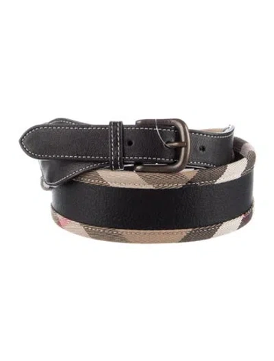 Pre-owned Burberry Nova Check Pattern Wide Waist Belt In Multi