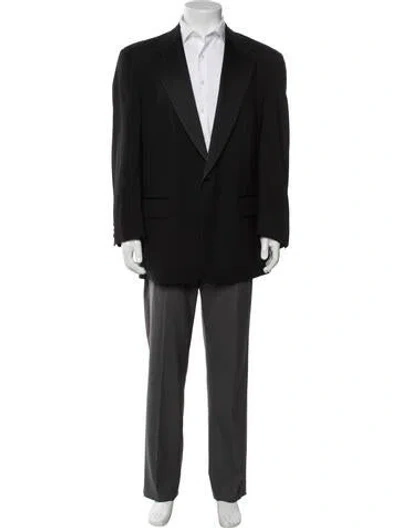 Pre-owned Burberry Nova Check Pattern Wool Blazer In Black