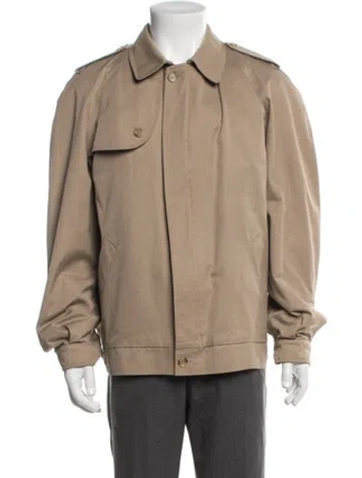 Pre-owned Burberry Nova Check Pattern Wool Jacket In Neutral