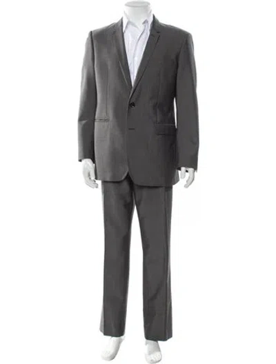 Pre-owned Burberry Nova Check Pattern Wool Two-piece Suit In Gray