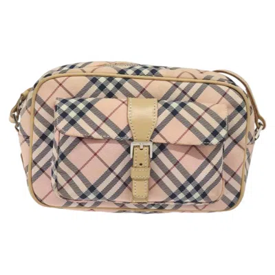 Pre-owned Burberry Nova Check Pink Nylon Shoulder Bag ()