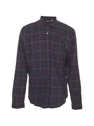 Pre-owned Burberry Nova Check Plaid-pattern Shirt In Blue