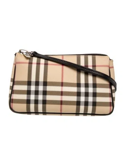 Pre-owned Burberry Nova Check Shoulder Bag W/ Tags In Neutral