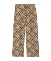 Burberry Nova Check Silk Pyjama Trousers In Nude