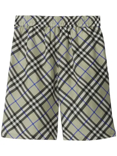 BURBERRY NOVA CHECK SILK SHORTS