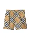Burberry Nova-check Swim Shorts In Neutrals