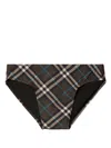 Burberry Nova Check Swimming Trunks In Brown