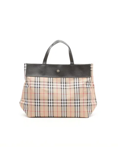 Burberry Nova Check Tote Bag In Multi