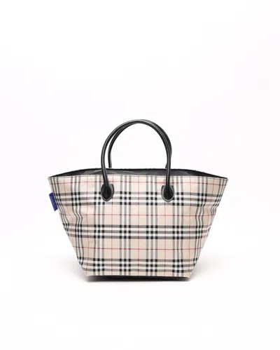 Burberry Nova Check Tote Bag In Sand
