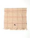 Burberry Nova Check Wool Scarf In Brown