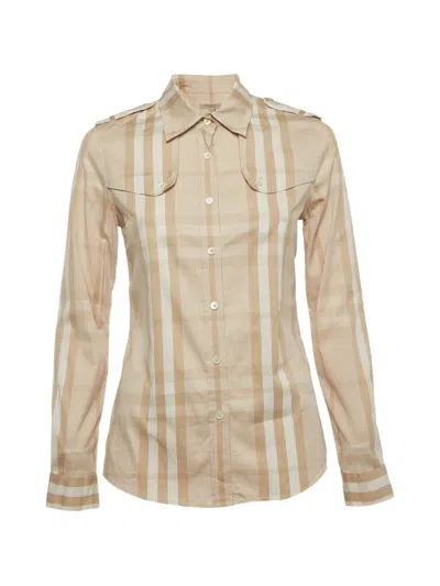 Pre-owned Burberry Nova Check-pattern Shirt In Neutral