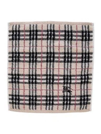 Pre-owned Burberry Nova-check Hand Towel In Neutrals