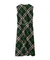 Burberry Sleeveless Nova Check Pattern Midi Dress In Black