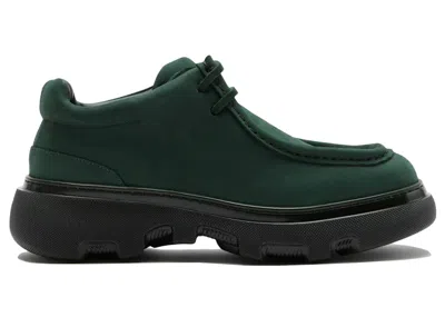 Pre-owned Burberry Nubuck Creeper (women's) Sneakers In Green