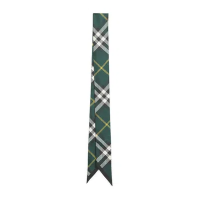 Burberry Nude And Neutral Plaid Silk Scarf In Grey