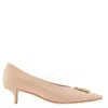 Burberry Nude Madelina 40 Tb Monogram Pumps In Beige