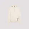 Burberry Men Logo Patch Hooded Sweatshirt In Off White
