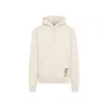 Burberry Men Logo Patch Hooded Sweatshirt In Neutrals