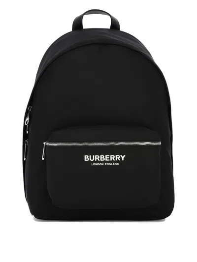 Burberry Nylon Backpack Backpacks In Black