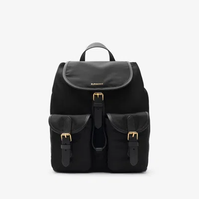 Burberry Nylon Backpack In Black