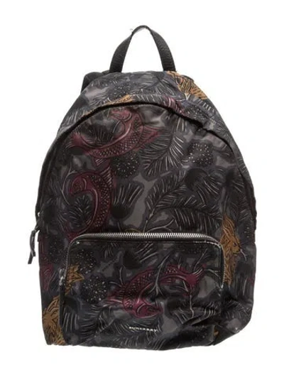 Pre-owned Burberry Nylon Backpack In Black