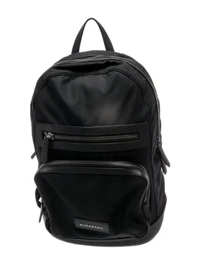 Pre-owned Burberry Nylon Backpack In Black