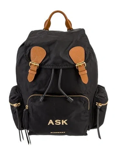Pre-owned Burberry Nylon Backpack In Black