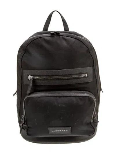Pre-owned Burberry Nylon Backpack In Black