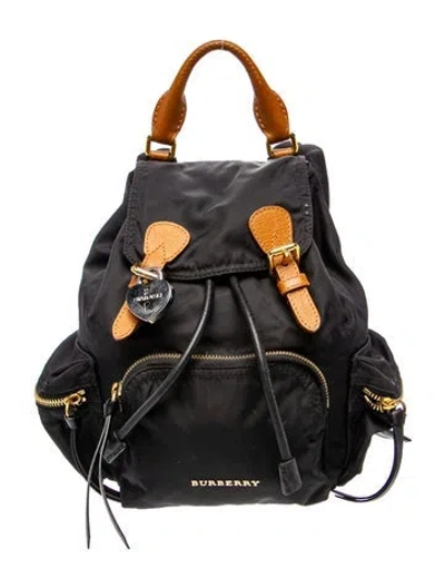 Pre-owned Burberry Nylon Backpack In Black
