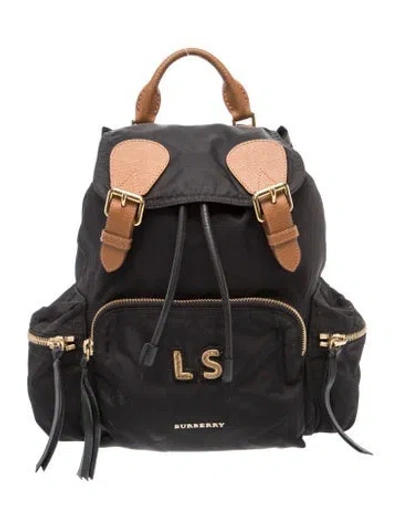 Pre-owned Burberry Nylon Backpack In Black