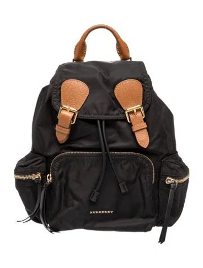 Pre-owned Burberry Nylon Backpack In Black