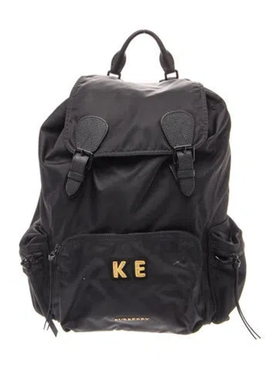 Pre-owned Burberry Nylon Backpack In Black