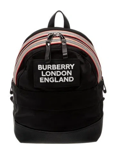 Pre-owned Burberry Nylon Backpack In Black