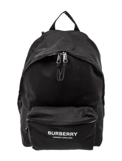 Pre-owned Burberry Nylon Backpack In Black