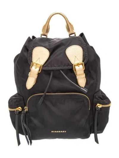 Pre-owned Burberry Nylon Backpack In Black