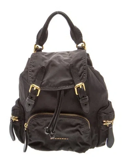 Pre-owned Burberry Nylon Backpack In Black