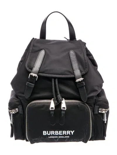 Pre-owned Burberry Nylon Backpack In Black