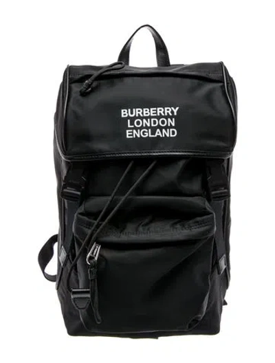 Pre-owned Burberry Nylon Backpack In Black