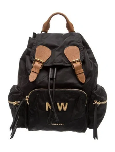 Pre-owned Burberry Nylon Backpack In Black