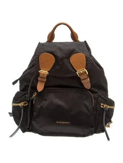 Pre-owned Burberry Nylon Backpack In Black